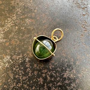 
                
                    Load image into Gallery viewer, Captured Cat&amp;#39;s Eye Tourmaline Charm
                
            