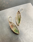 Captured Tourmaline Slice Earrings