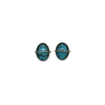 Captured Blue Moon Turquoise Stud Earrings